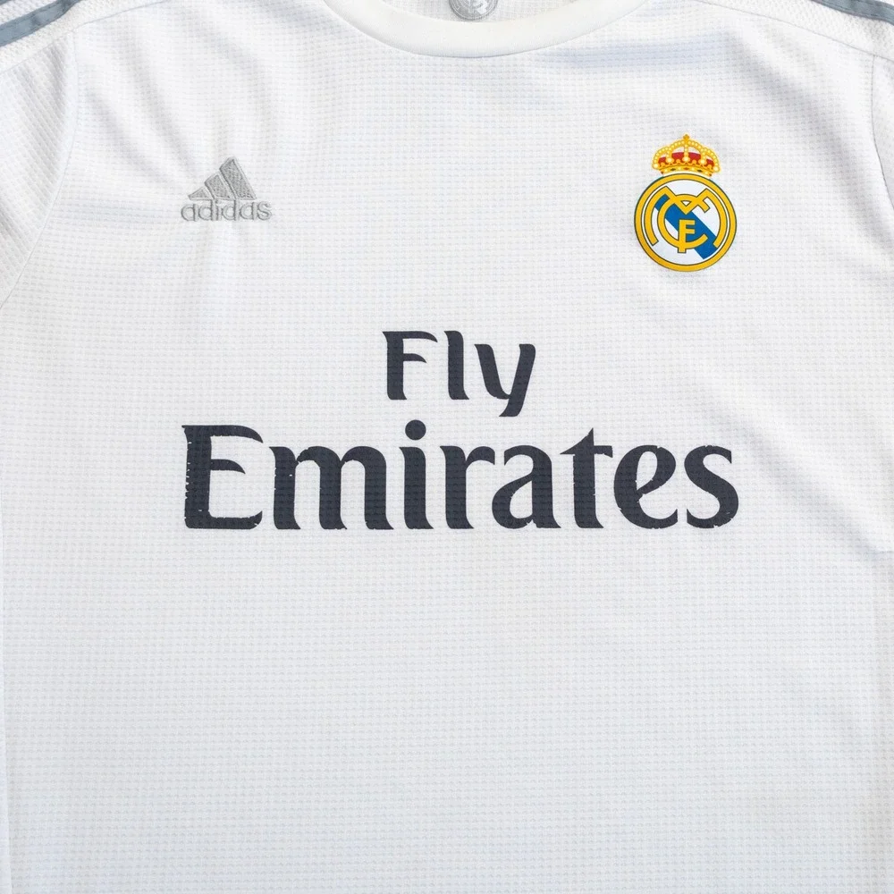REAL MADRID 2015 2016 HOME FOOTBALL SHIRT MENS ADIDAS JERSEY SIZE S